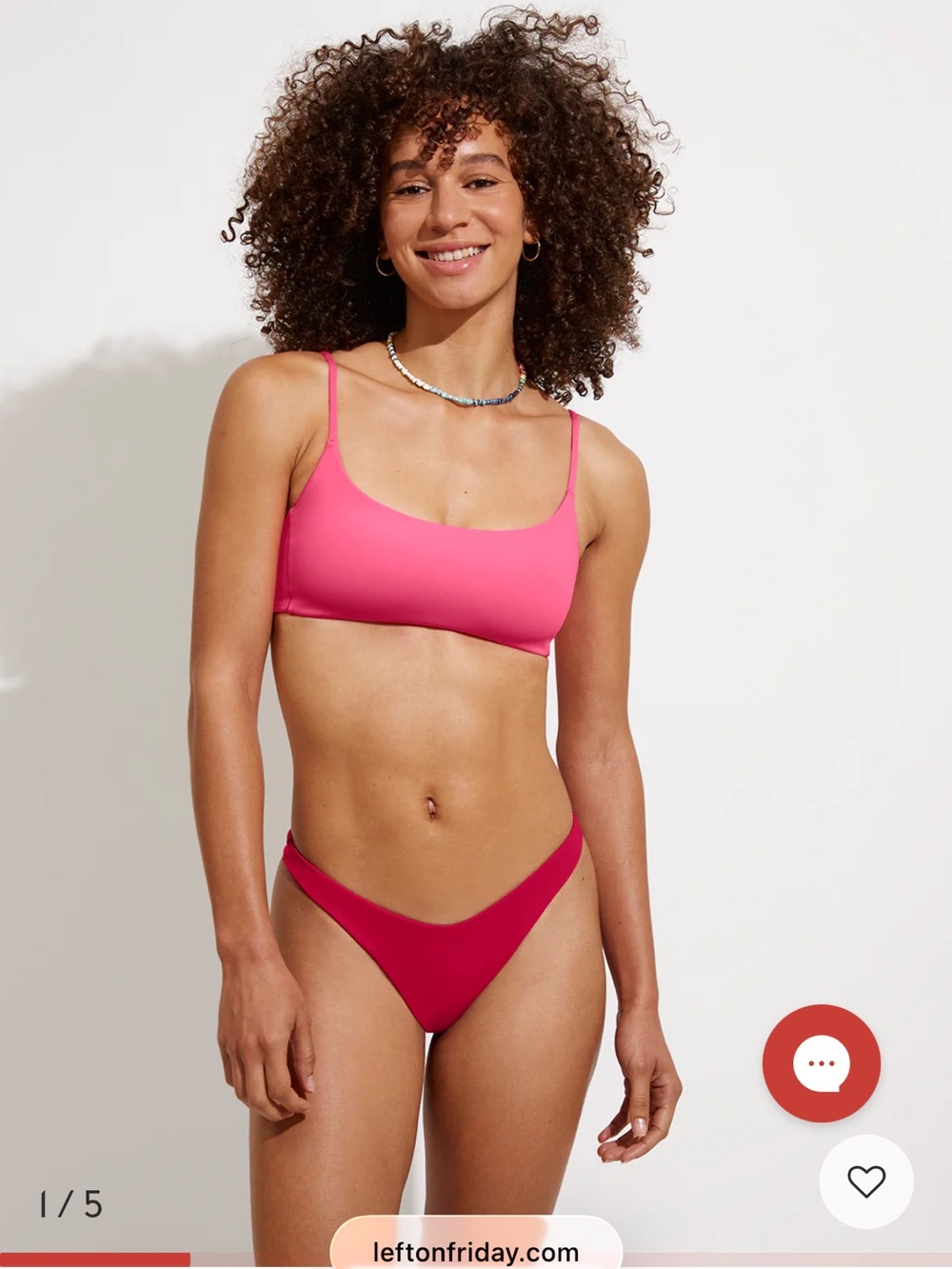 Left On Friday Pool Days Top and Hi Tide Bottoms Bikini Set size Medium